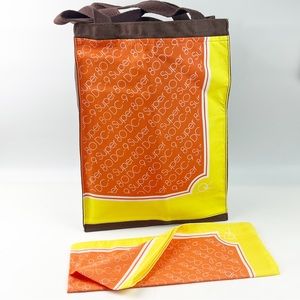 Vtg New DC-9 Super 80 McDonnell Douglas Airplane Promo Tote Bag Scarf Logo 1980